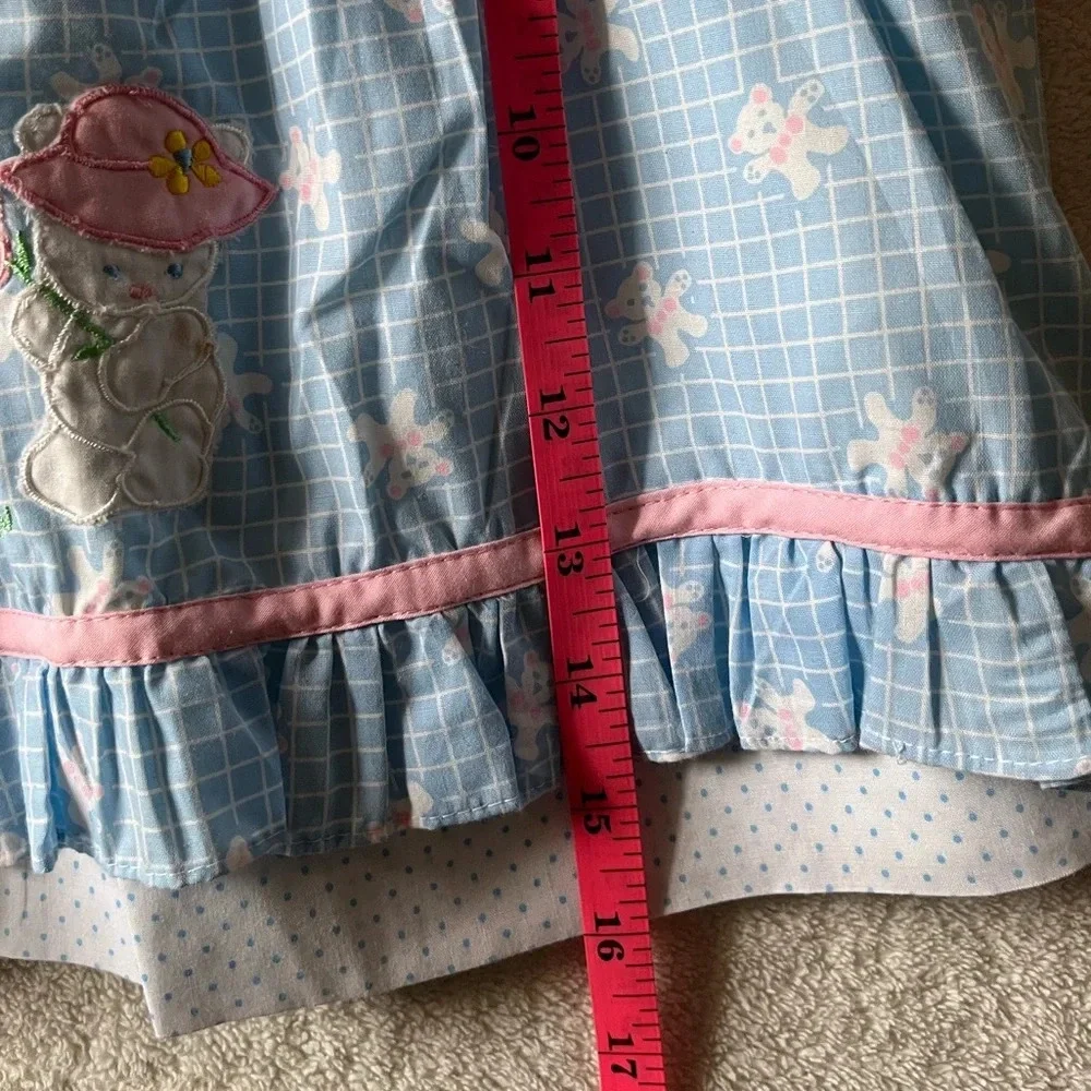 Vintage Mayfair toddler dress, teddy bear design two layers. Sz 24 months